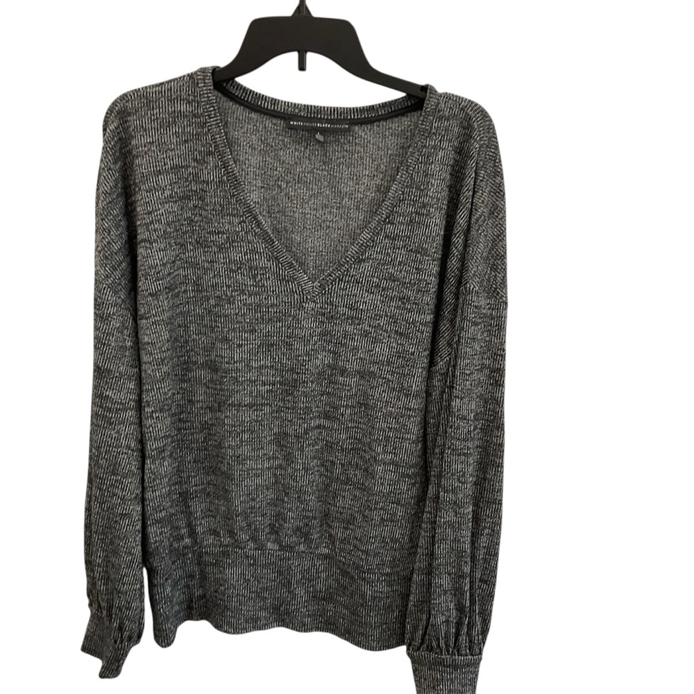 White House Black Market Charcoal Knit Sweater